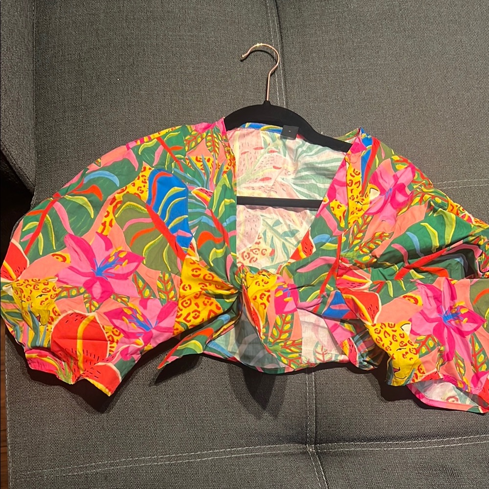SHEIN Multicolor Tropical Print Top